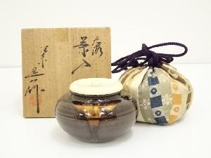 京焼　桶谷定一造　大海茶入（共箱）□z